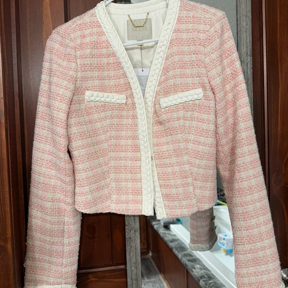GUESS Women's Blush Tweed Blazer